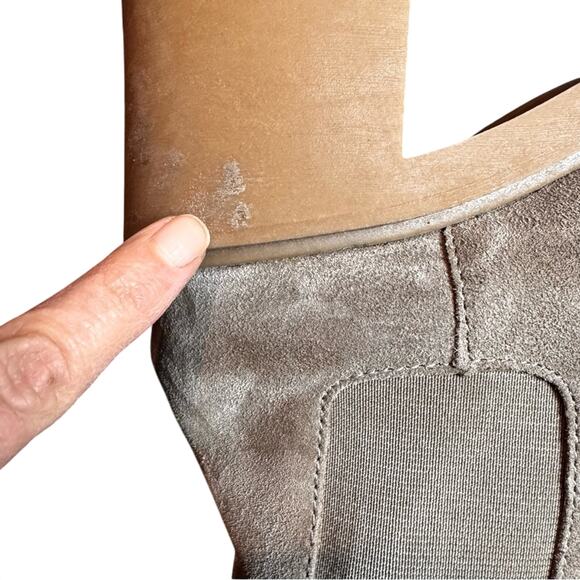 Dolce Vita Gage Crepe Gore Suede Chunky Block Heel Ankle Boot Size 9 M - Picture 8 of 16